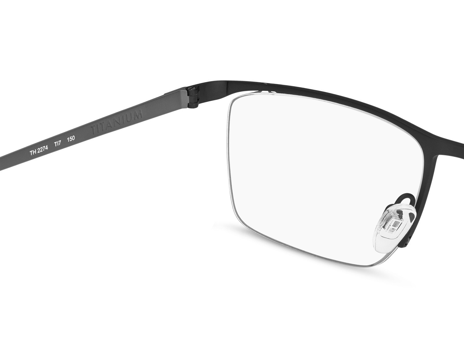 Occhiali da vista Tommy Hilfiger Th 2274 110030 TI7 colore matte black ruthenium forma rettangolare 