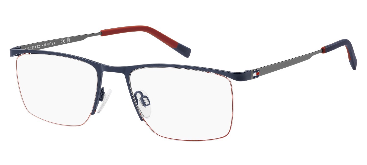 Occhiali da vista Tommy Hilfiger Th 2274 110030 WIR colore matte blue red forma rettangolare 