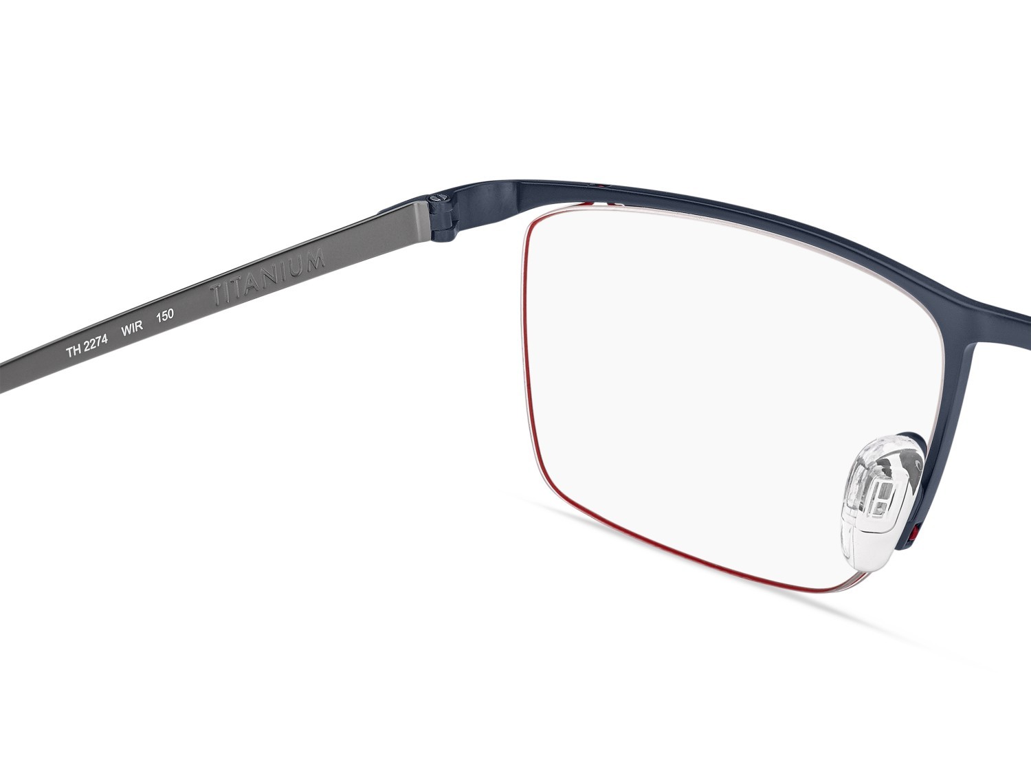 Occhiali da vista Tommy Hilfiger Th 2274 110030 WIR colore matte blue red forma rettangolare 