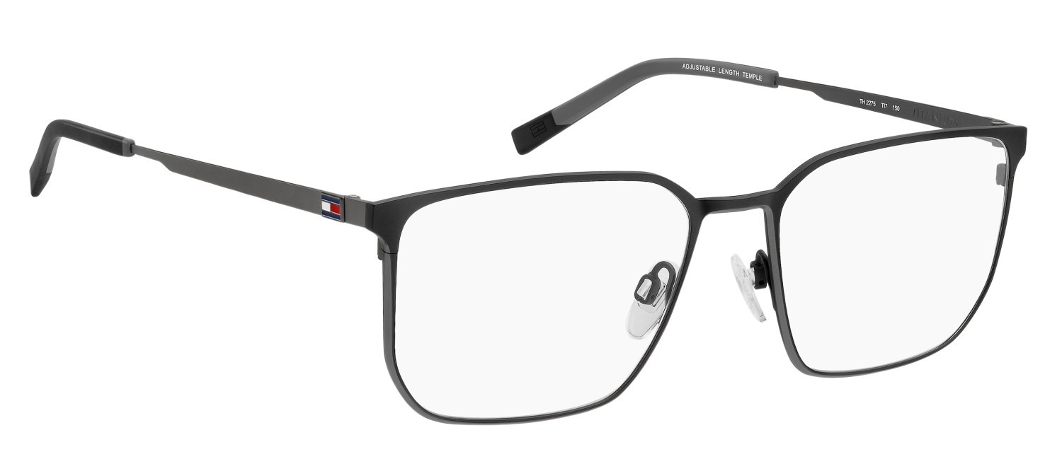 Occhiali da vista Tommy Hilfiger Th 2275 110031 TI7 colore matte black ruthenium forma rettangolare 