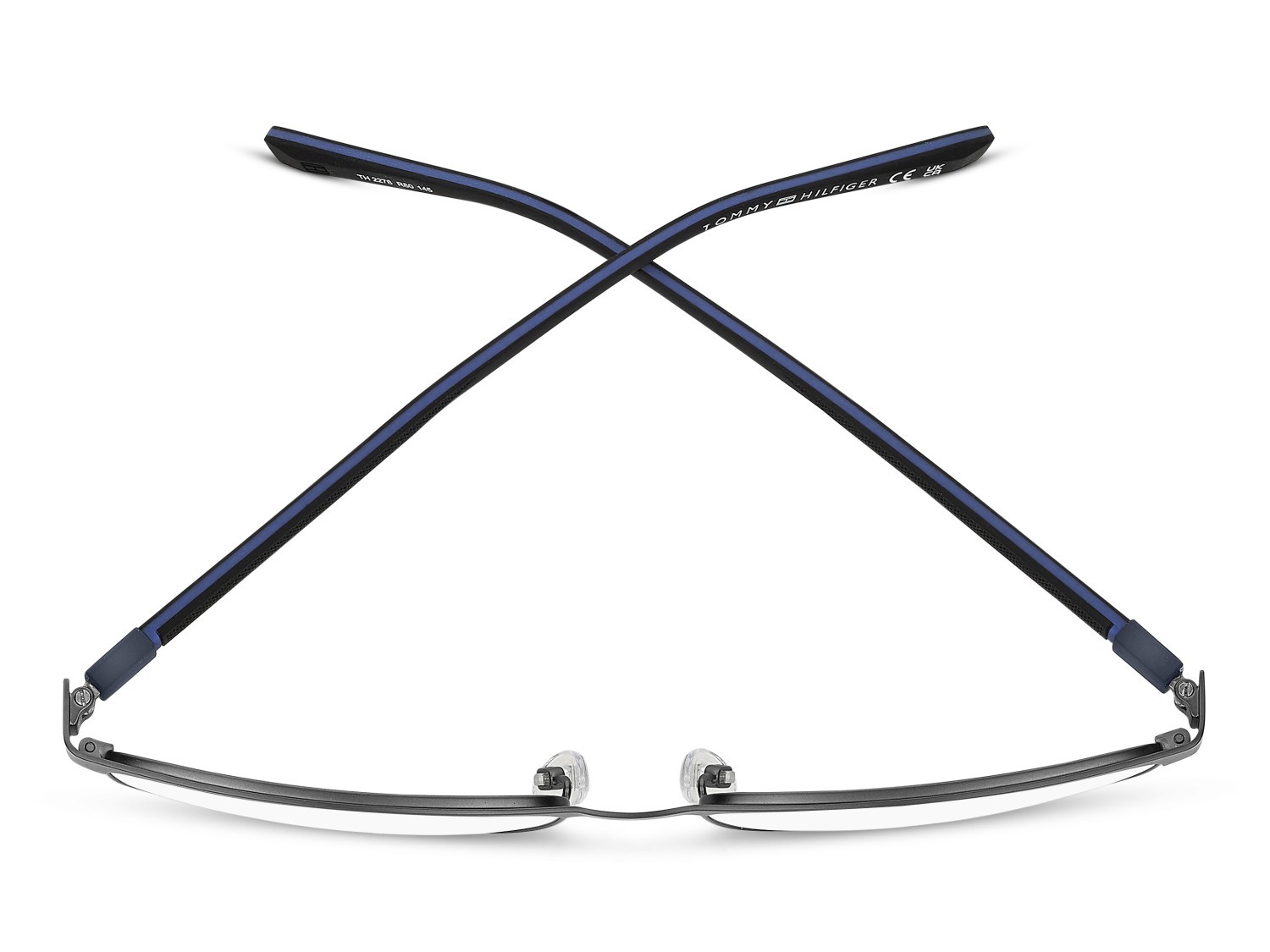 Eyeglasses Tommy Hilfiger Th 2278 110038 R80 color matte dark ruthenium shape rectangle 