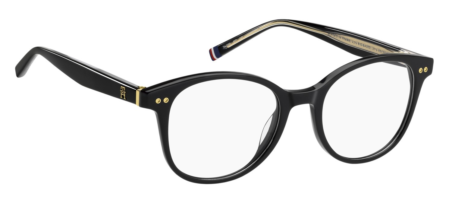 Eyeglasses Tommy Hilfiger Th 2290 110040 807 color black shape round 