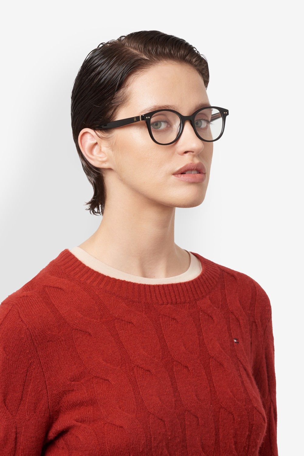 Eyeglasses Tommy Hilfiger Th 2290 110040 807 color black shape round 