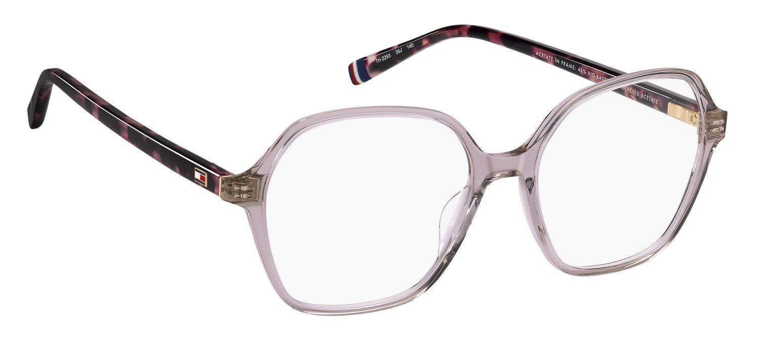 Occhiali da vista Tommy Hilfiger Th 2293 110042 35J colore pink forma quadrato 