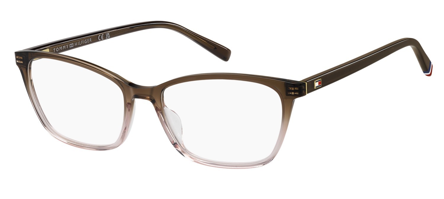 Occhiali da vista Tommy Hilfiger Th 2295 110044 59I colore brown shaded pink forma cat eye 