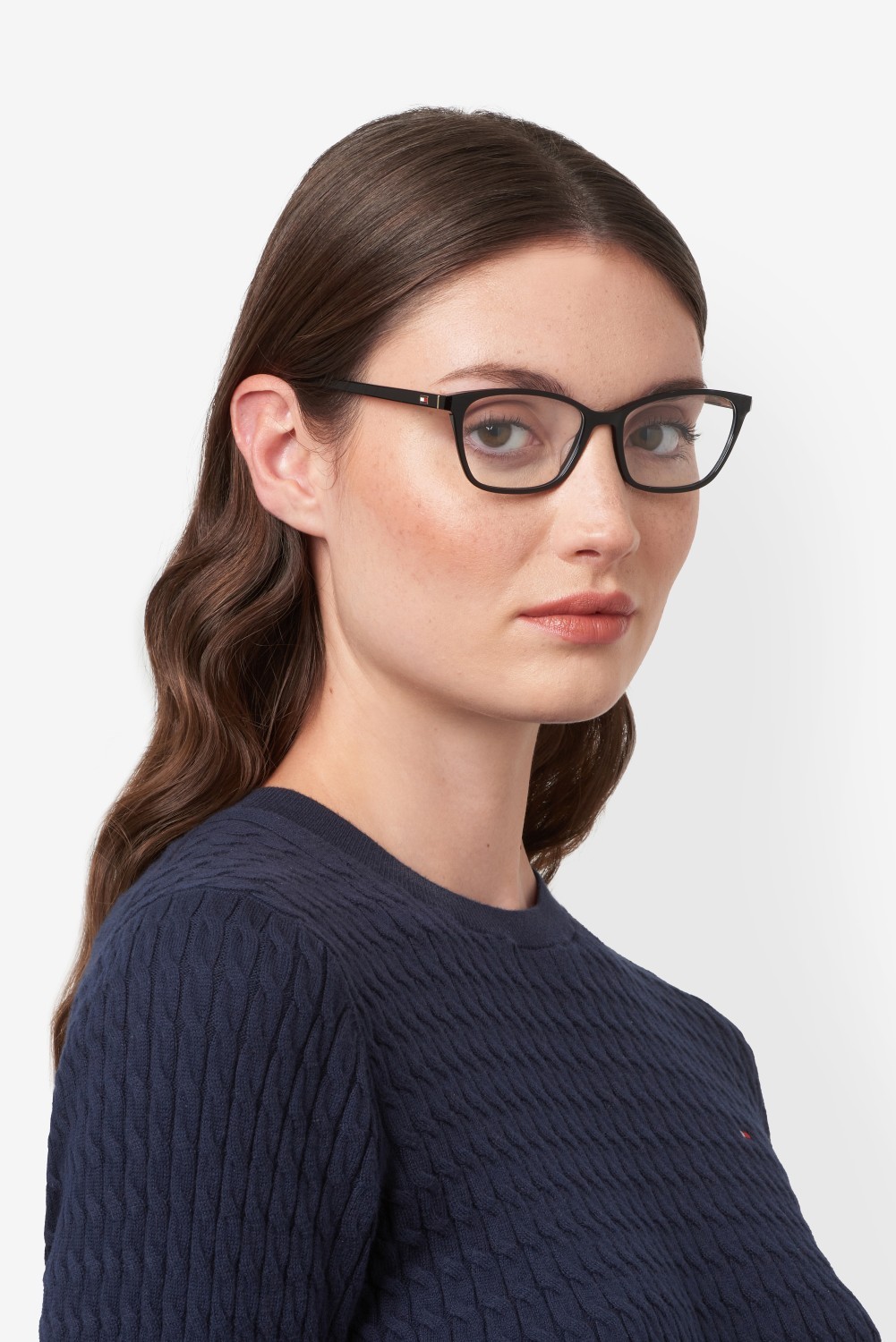 Eyeglasses Tommy Hilfiger Th 2295 110044 807 color black shape cat eye 