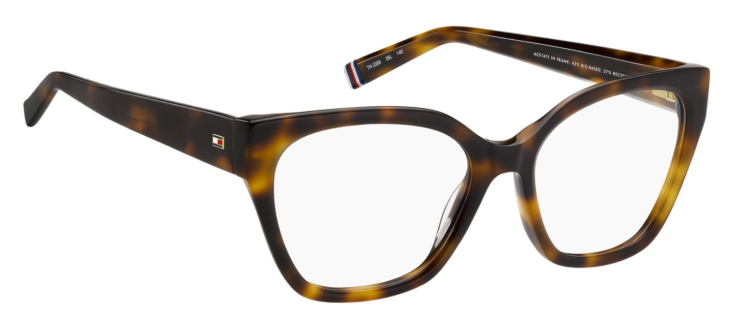 Eyeglasses Tommy Hilfiger Th 2265 110045 05L color havana 2 shape cat eye 