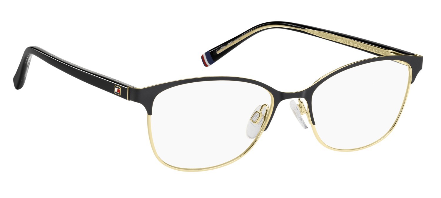 Eyeglasses Tommy Hilfiger Th 2296 110046 2M2 color black gold shape cat eye 