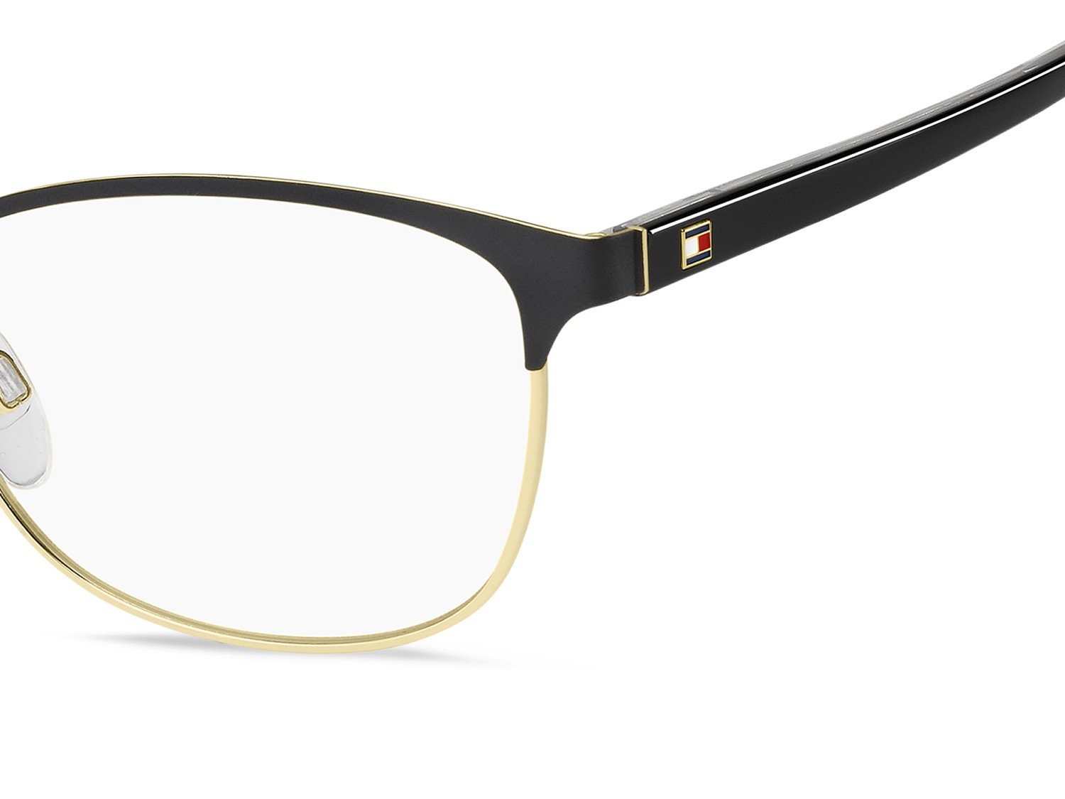 Eyeglasses Tommy Hilfiger Th 2296 110046 2M2 color black gold shape cat eye 