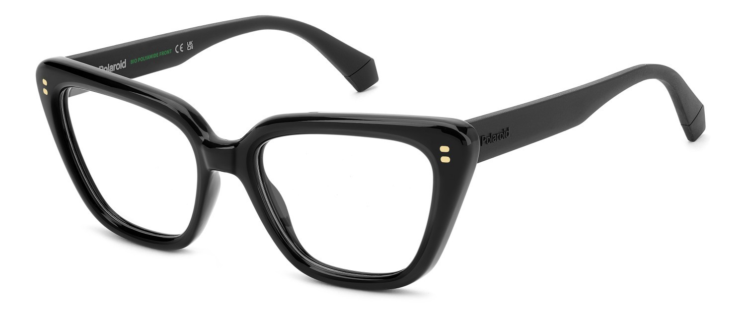 Eyeglasses Polaroid Pld D575 110047 807 color black shape cat eye 