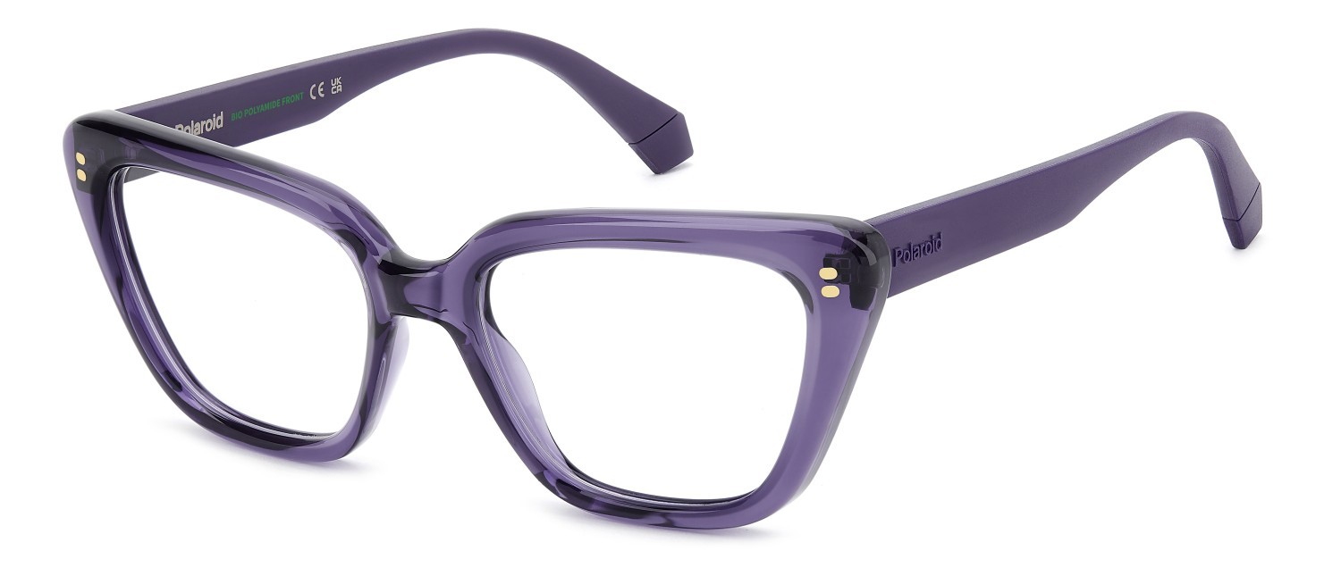 Eyeglasses Polaroid Pld D575 110047 B3V color violet shape cat eye 