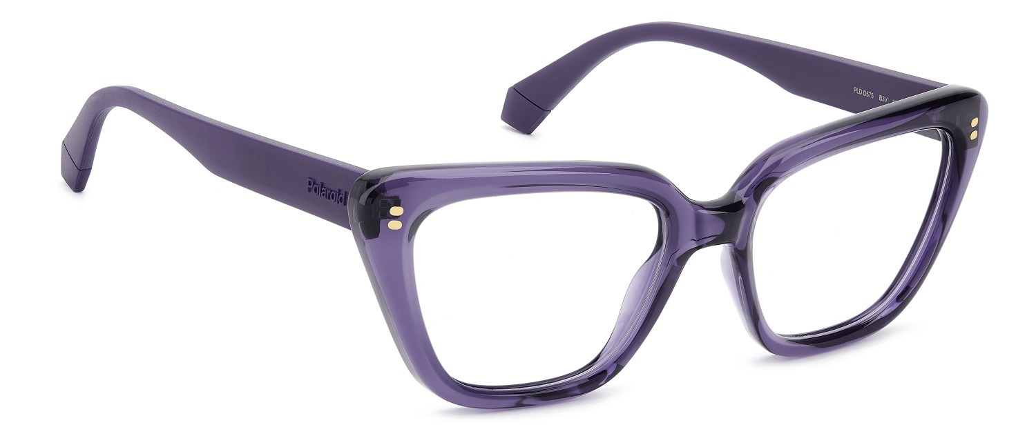 Eyeglasses Polaroid Pld D575 110047 B3V color violet shape cat eye 