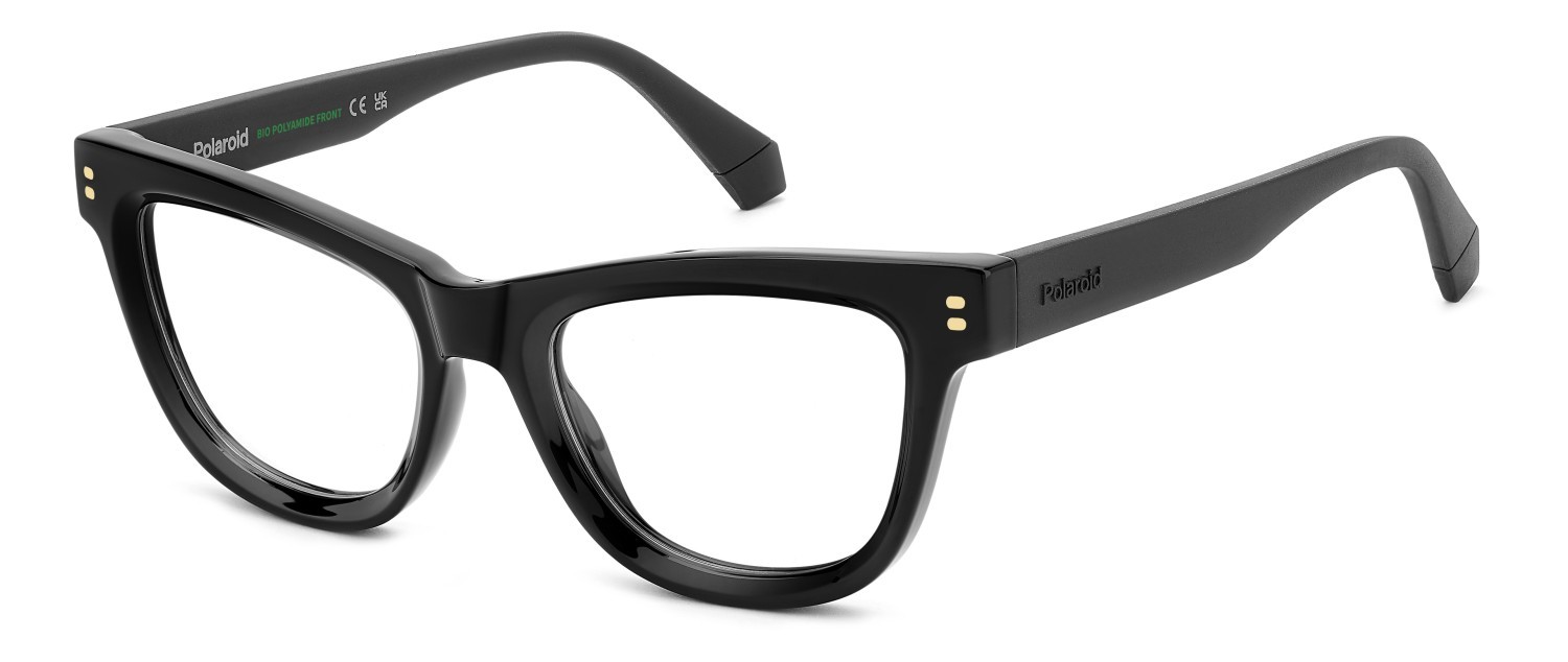 Eyeglasses Polaroid Pld D576 110048 807 color black shape cat eye 