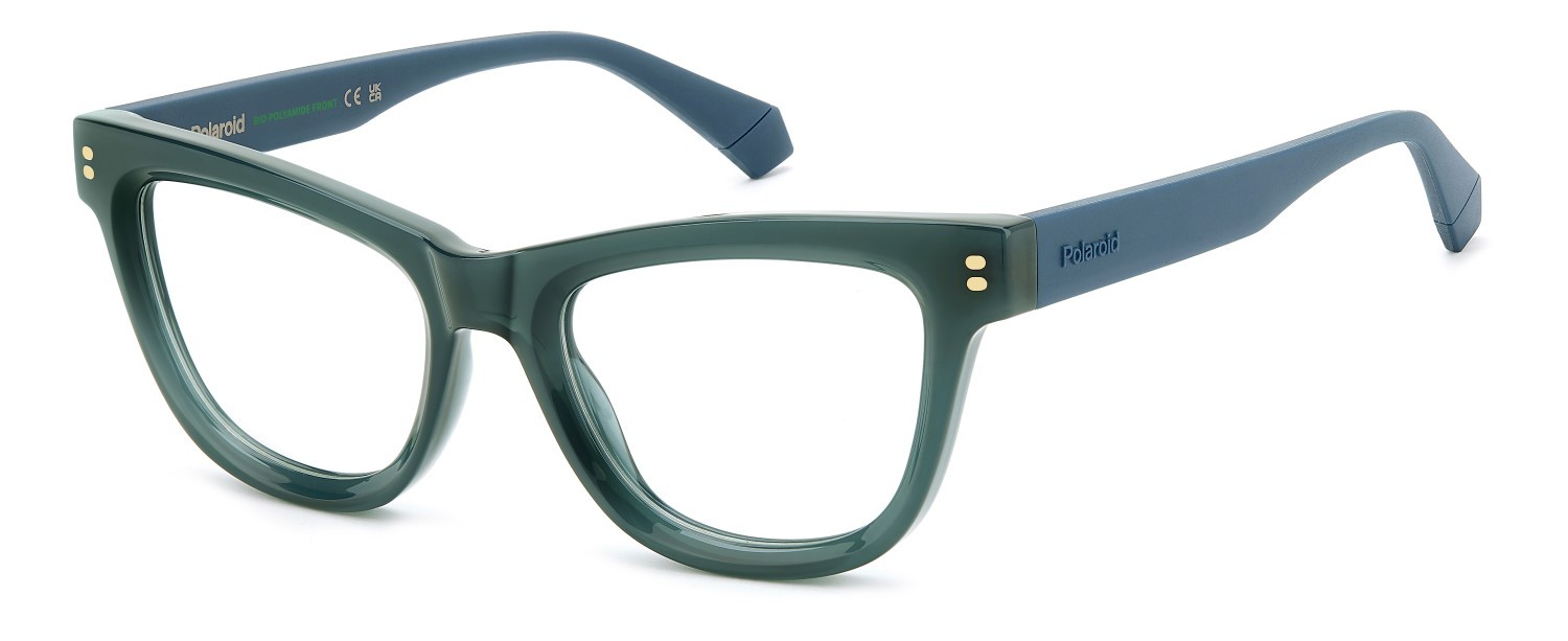 Eyeglasses Polaroid Pld D576 110048 ZI9 color teal shape cat eye 