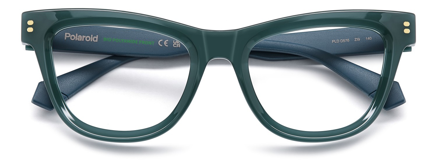 Eyeglasses Polaroid Pld D576 110048 ZI9 color teal shape cat eye 