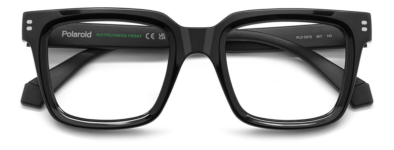 Eyeglasses Polaroid Pld D578 110050 807 color black shape square 