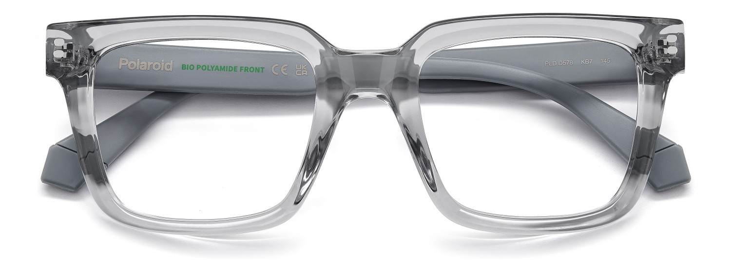 Eyeglasses Polaroid Pld D578 110050 KB7 color grey shape square 