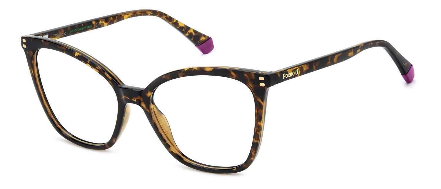 Eyeglasses Polaroid Pld D579 110051 086 color havana shape cat eye 