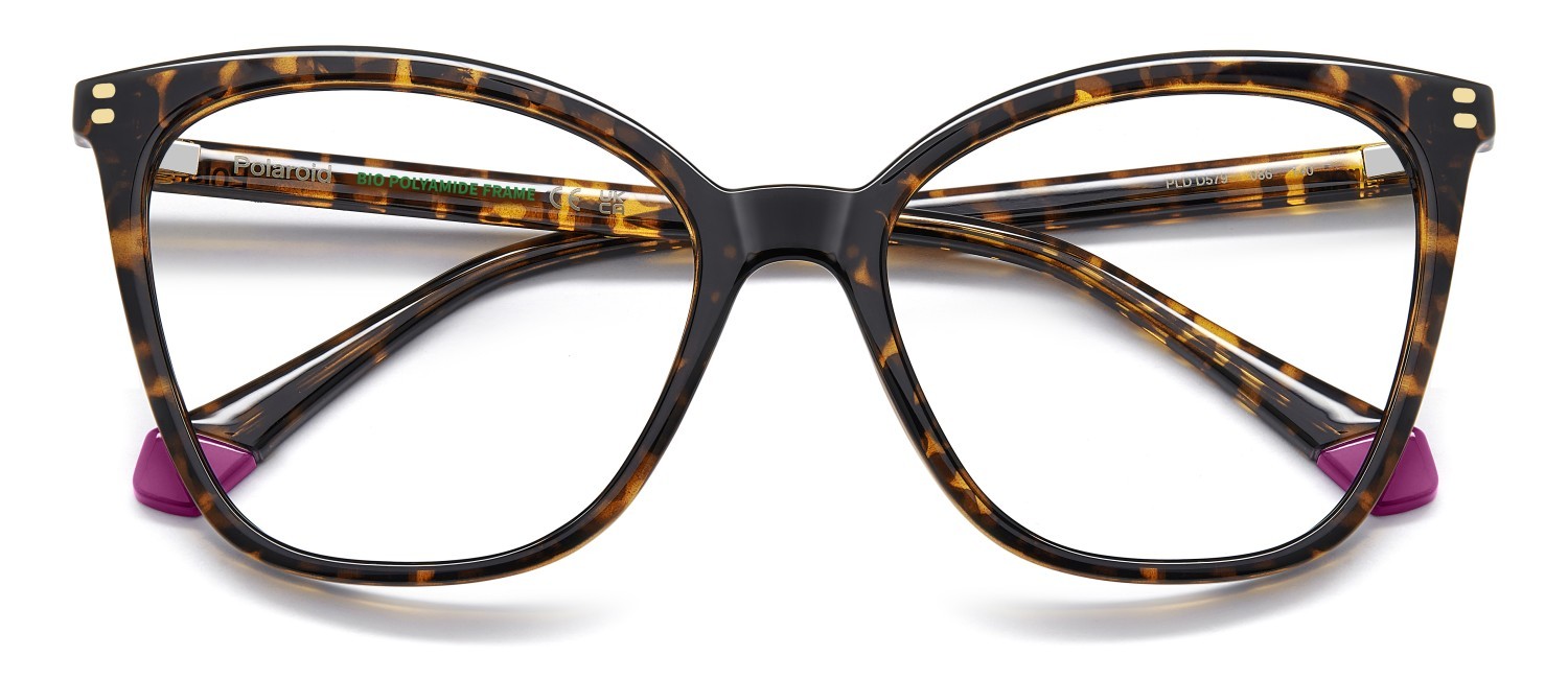 Eyeglasses Polaroid Pld D579 110051 086 color havana shape cat eye 