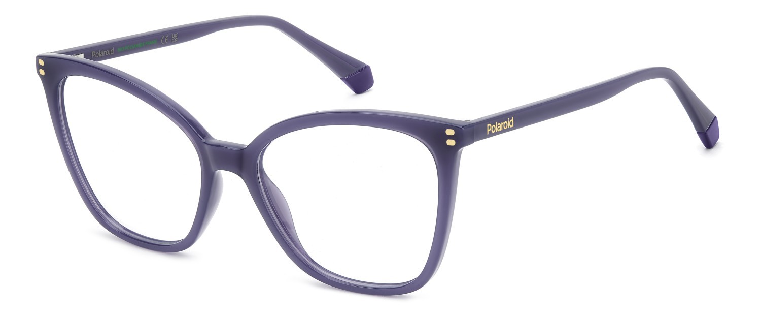 Eyeglasses Polaroid Pld D579 110051 B3V color violet shape cat eye 