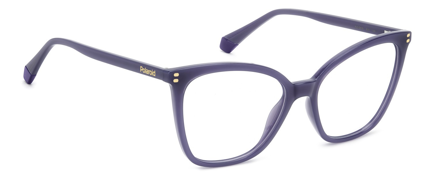 Eyeglasses Polaroid Pld D579 110051 B3V color violet shape cat eye 