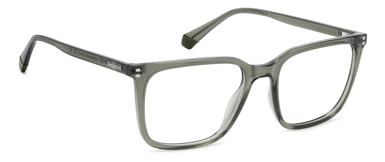 Eyeglasses Polaroid Pld D580 110052 3U5 color grey green shape square 