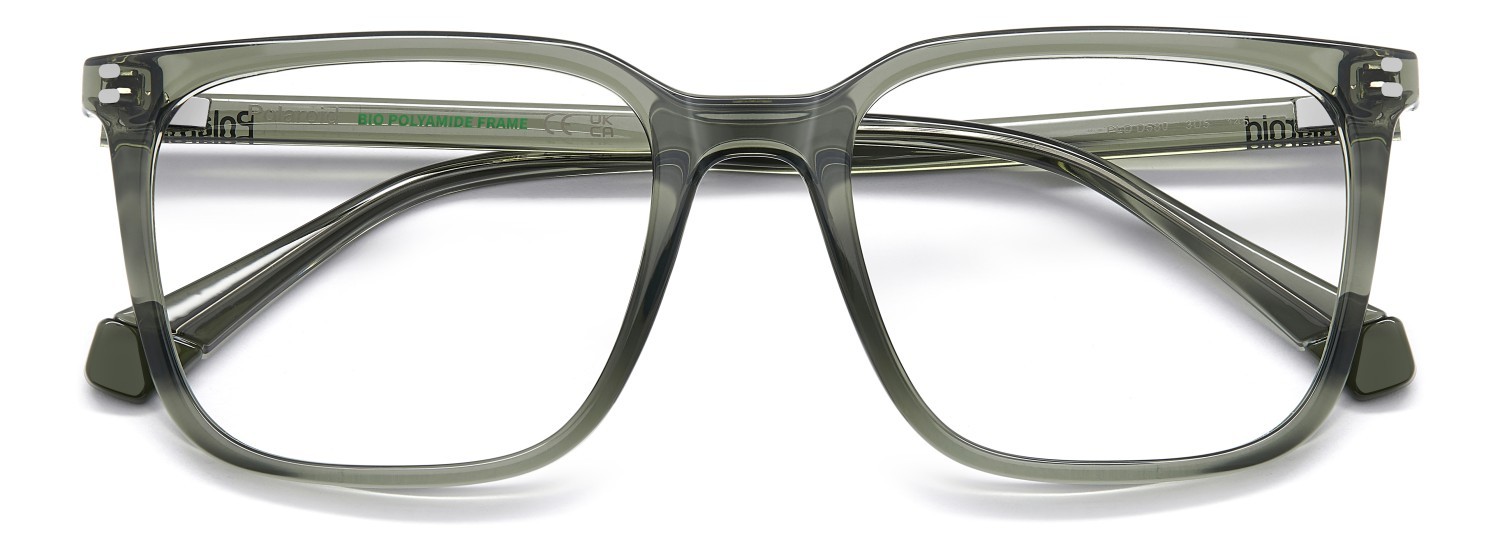 Eyeglasses Polaroid Pld D580 110052 3U5 color grey green shape square 