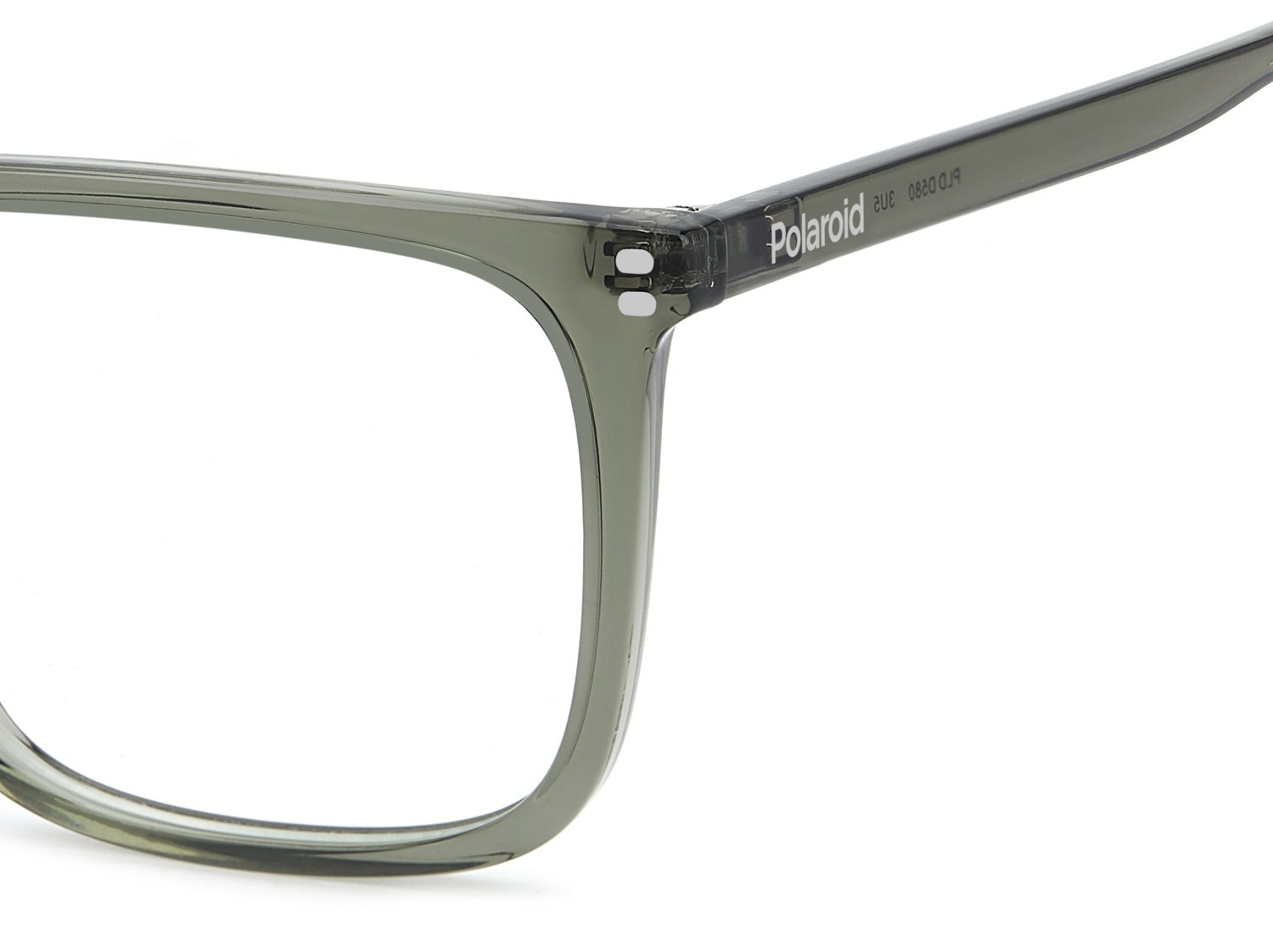 Eyeglasses Polaroid Pld D580 110052 3U5 color grey green shape square 