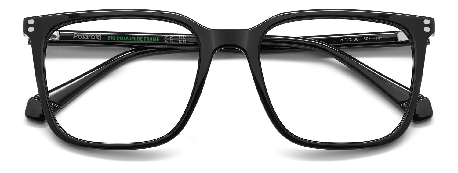 Eyeglasses Polaroid Pld D580 110052 807 color black shape square 