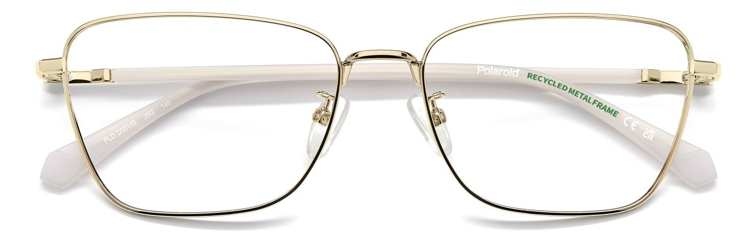 Eyeglasses Polaroid Pld D581/G 110053 J5G color gold shape cat eye 