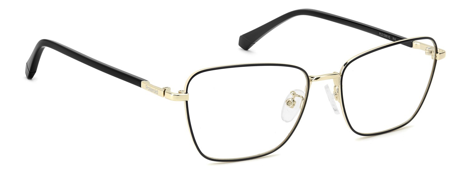 Eyeglasses Polaroid Pld D581/G 110053 RHL color gold black 2 shape cat eye 