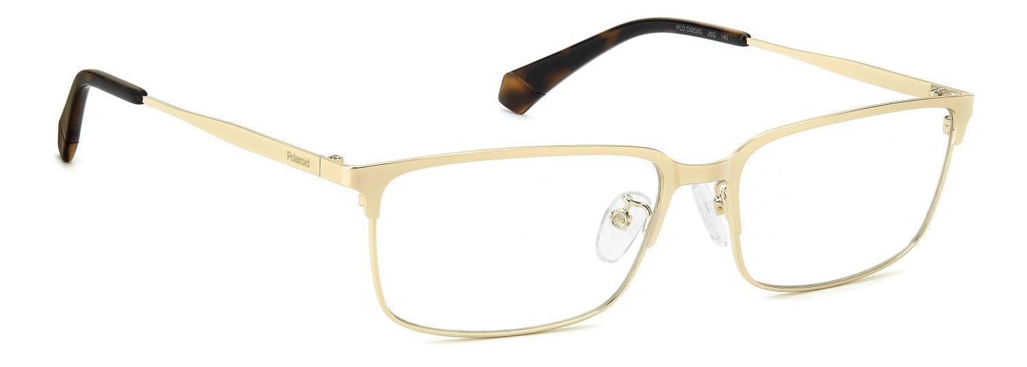 Eyeglasses Polaroid Pld D583/G 110055 J5G color gold shape rectangle 