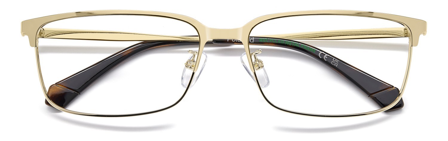Eyeglasses Polaroid Pld D583/G 110055 J5G color gold shape rectangle 