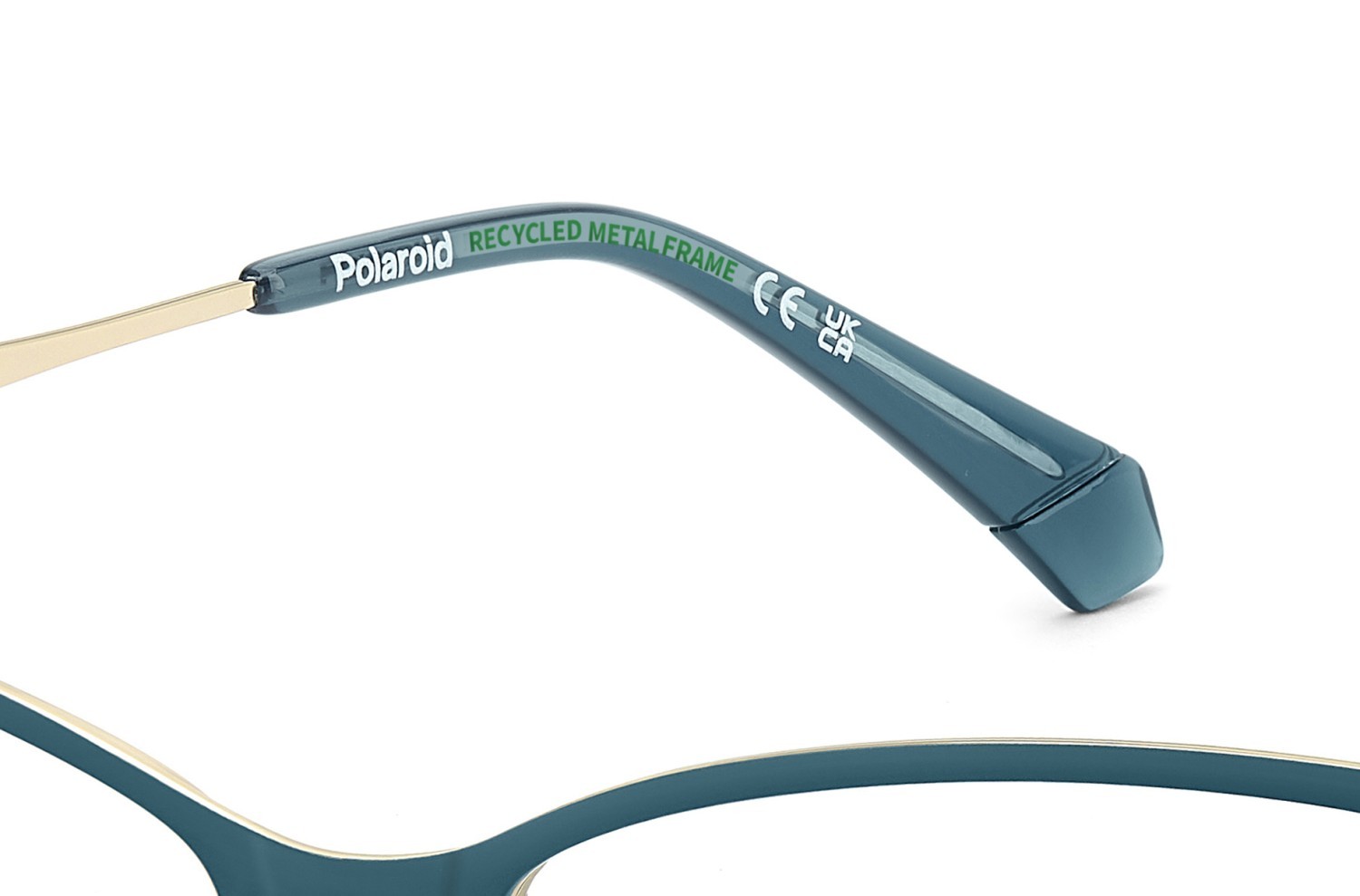 Eyeglasses Polaroid Pld D584/G 110056 821 color matte gold green shape cat eye 