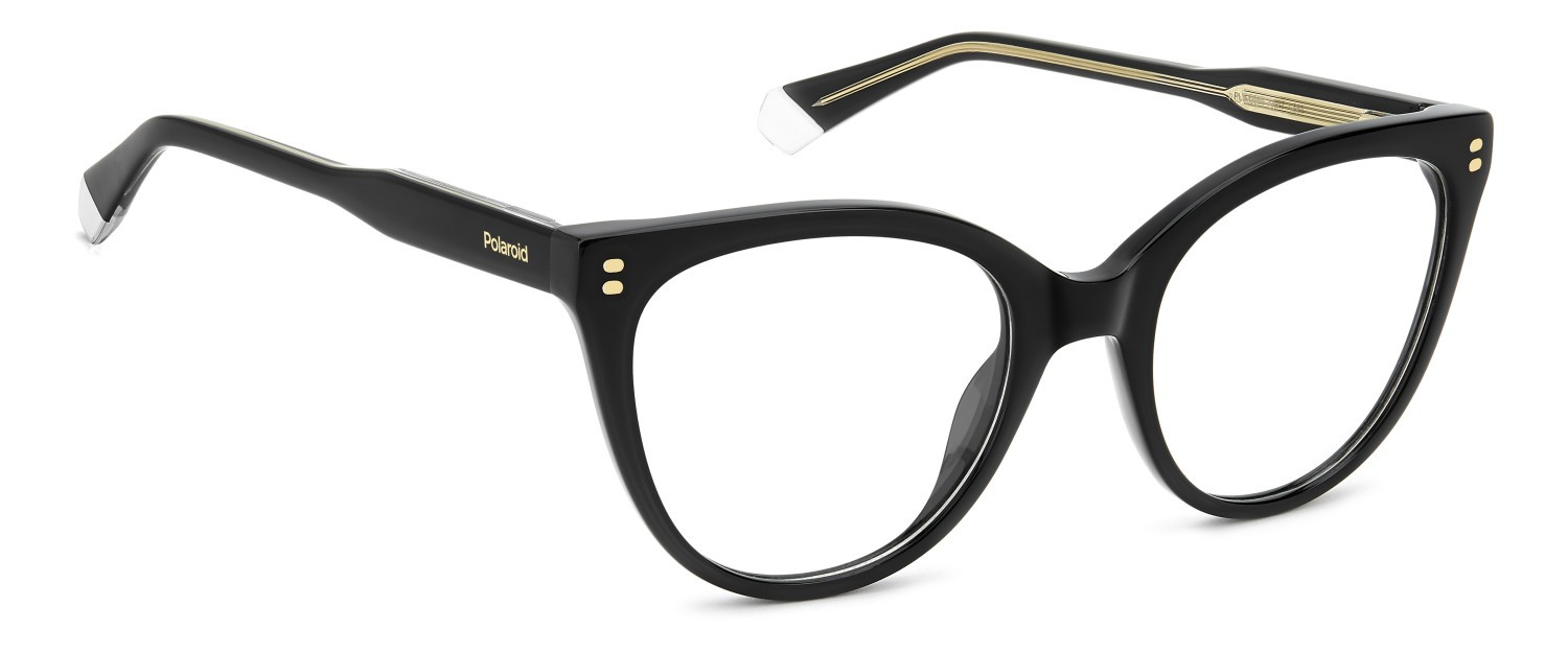 Eyeglasses Polaroid Pld D585 110058 807 color black shape cat eye 