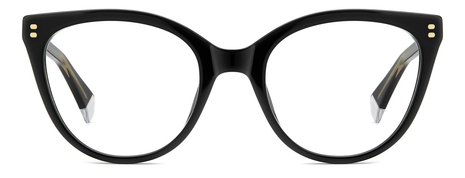Eyeglasses Polaroid Pld D585 110058 807 color black shape cat eye 
