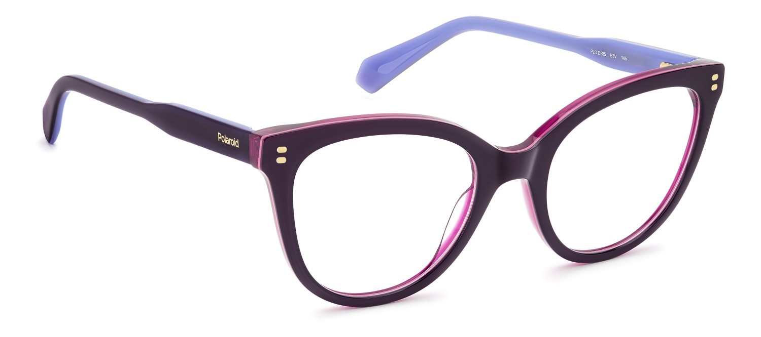 Eyeglasses Polaroid Pld D585 110058 B3V color violet shape cat eye 