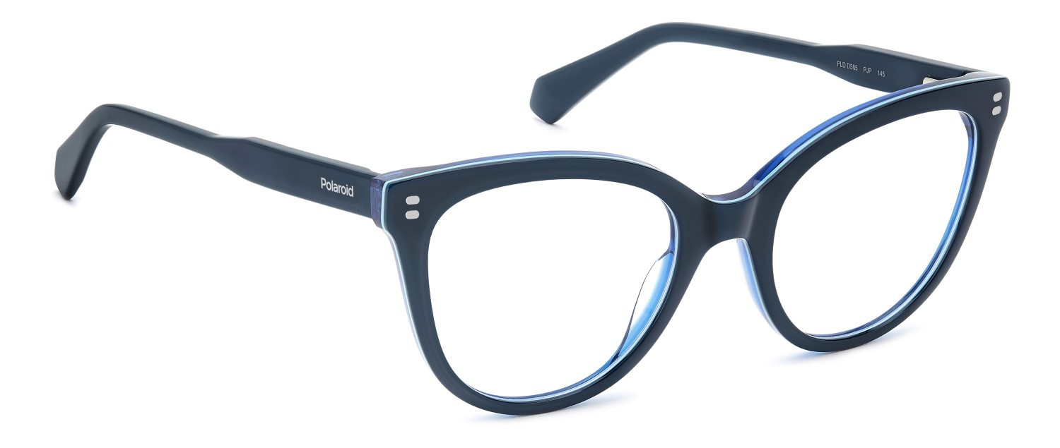 Eyeglasses Polaroid Pld D585 110058 PJP color blue shape cat eye 