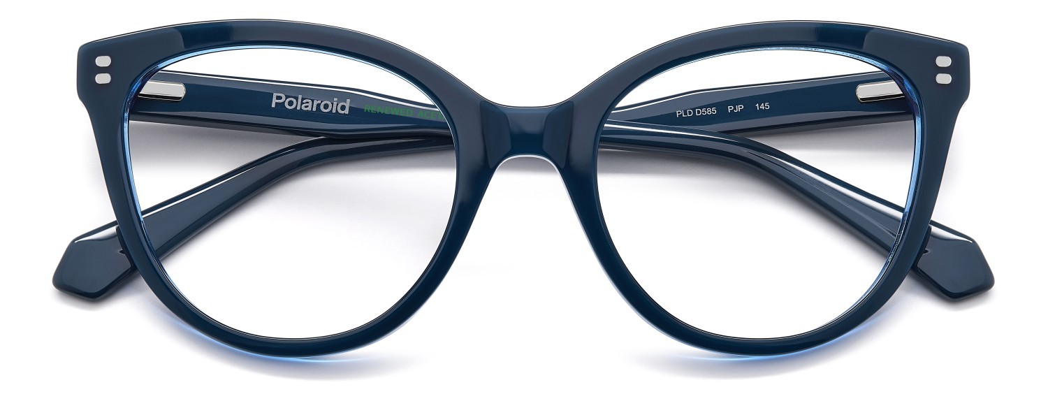 Eyeglasses Polaroid Pld D585 110058 PJP color blue shape cat eye 
