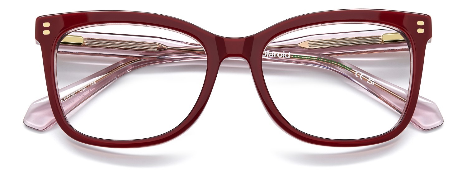 Eyeglasses Polaroid Pld D586 110059 C9A color red shape rectangle 