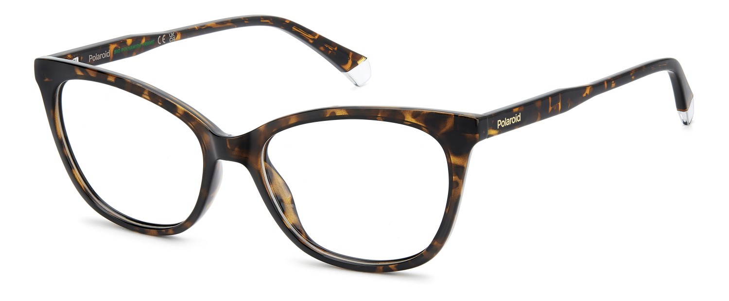 Eyeglasses Polaroid Pld D587 110060 086 color havana shape cat eye 