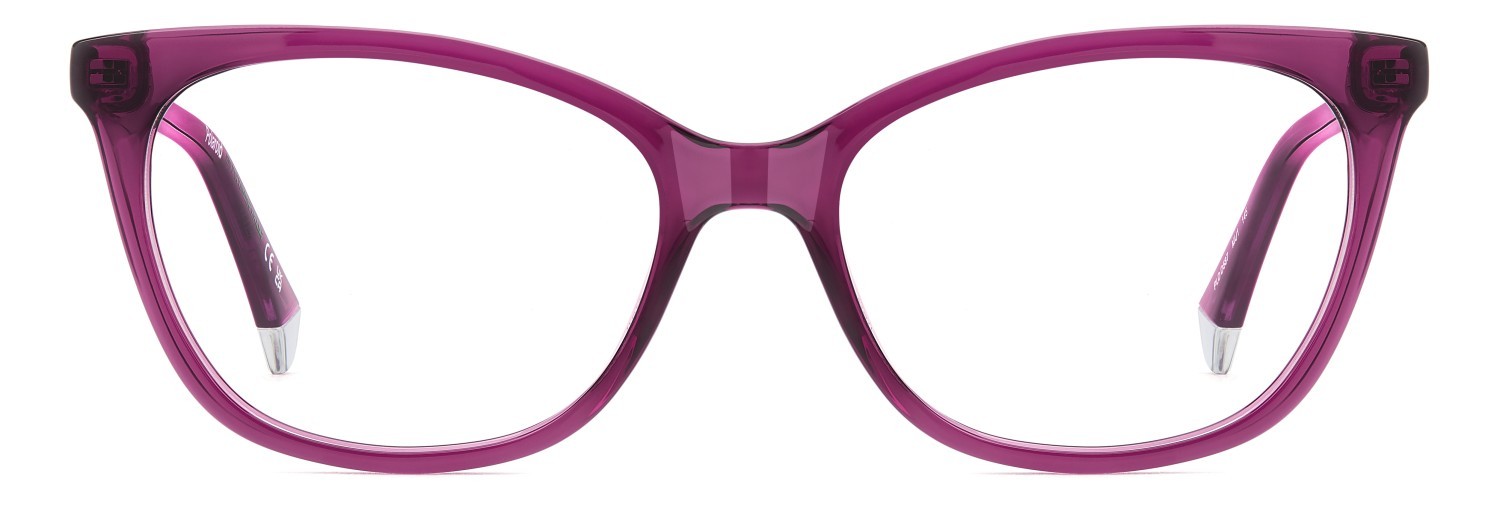 Eyeglasses Polaroid Pld D587 110060 MU1 color fuchsia shape cat eye 