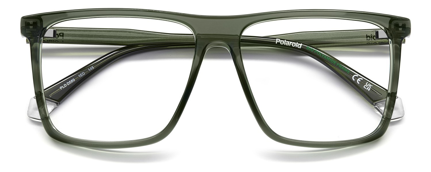 Eyeglasses Polaroid Pld D589 110062 1ED color green shape rectangle 