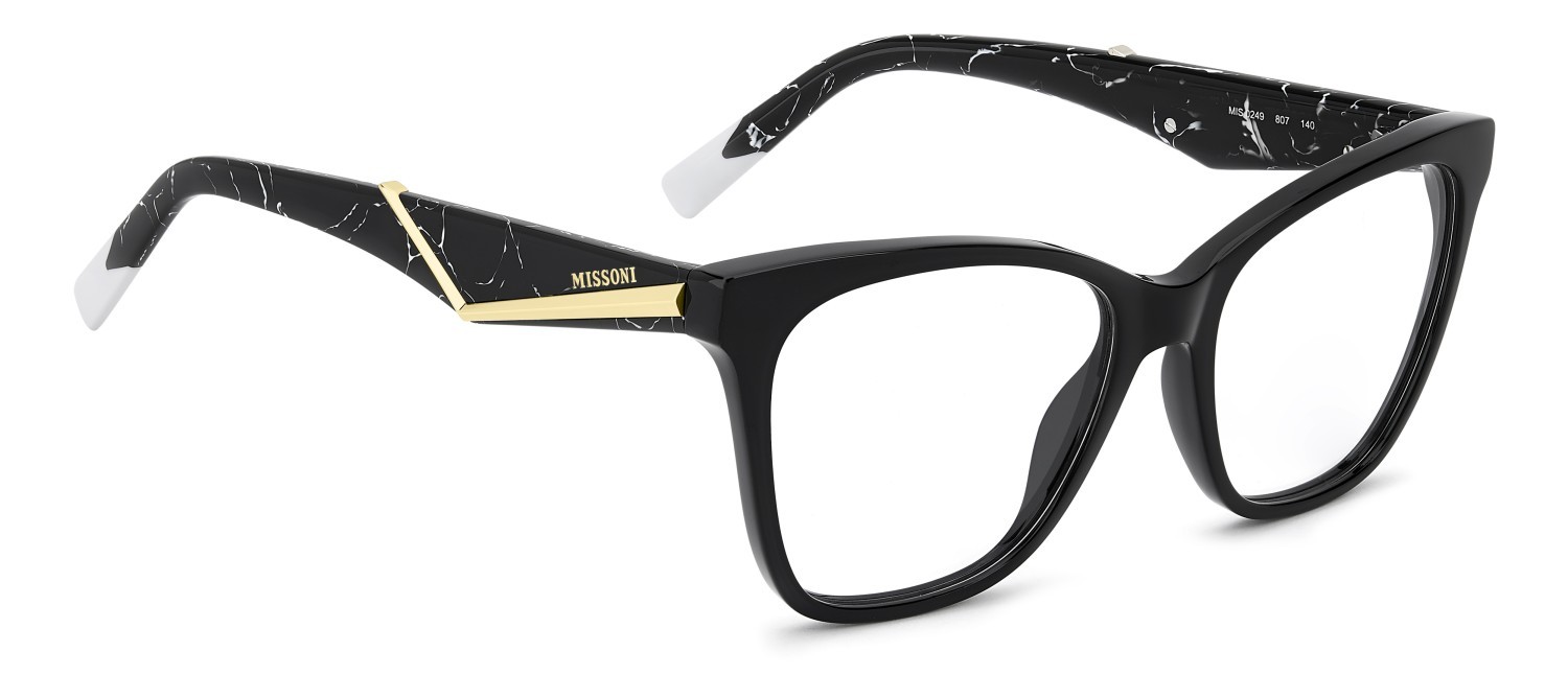 Occhiali da vista Missoni Mis 0249 110066 807 colore black forma cat eye 