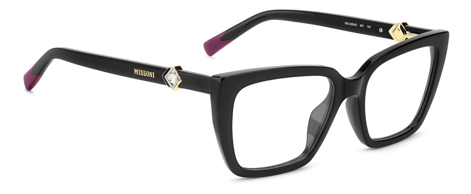 Occhiali da vista Missoni Mis 0254/G 110070 807 colore black forma quadrato 