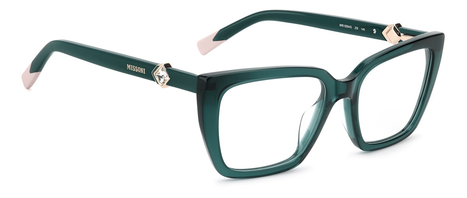Occhiali da vista Missoni Mis 0254/G 110070 ZI9 colore teal forma quadrato 