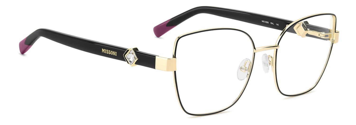 Brillen Missoni Mis 0255 110071 RHL farbe gold black 2 form cat-eye 
