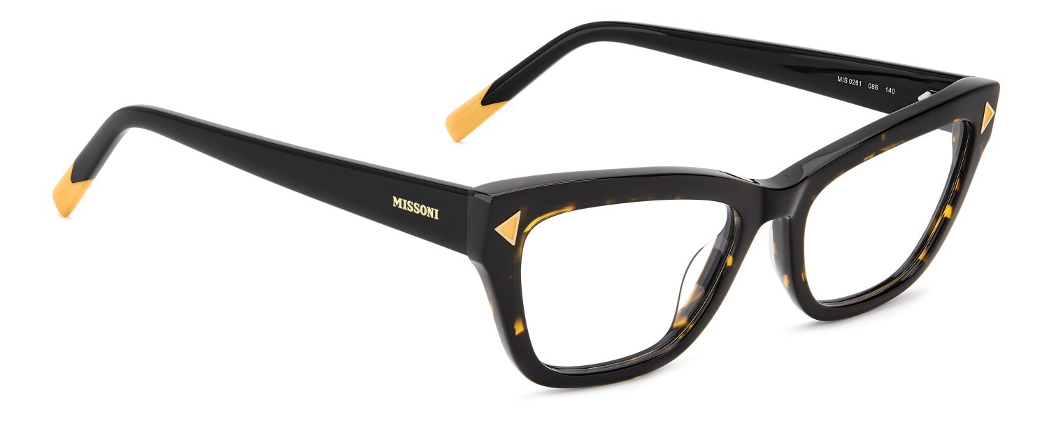 Occhiali da vista Missoni Mis 0261 110074 086 colore havana forma cat eye 