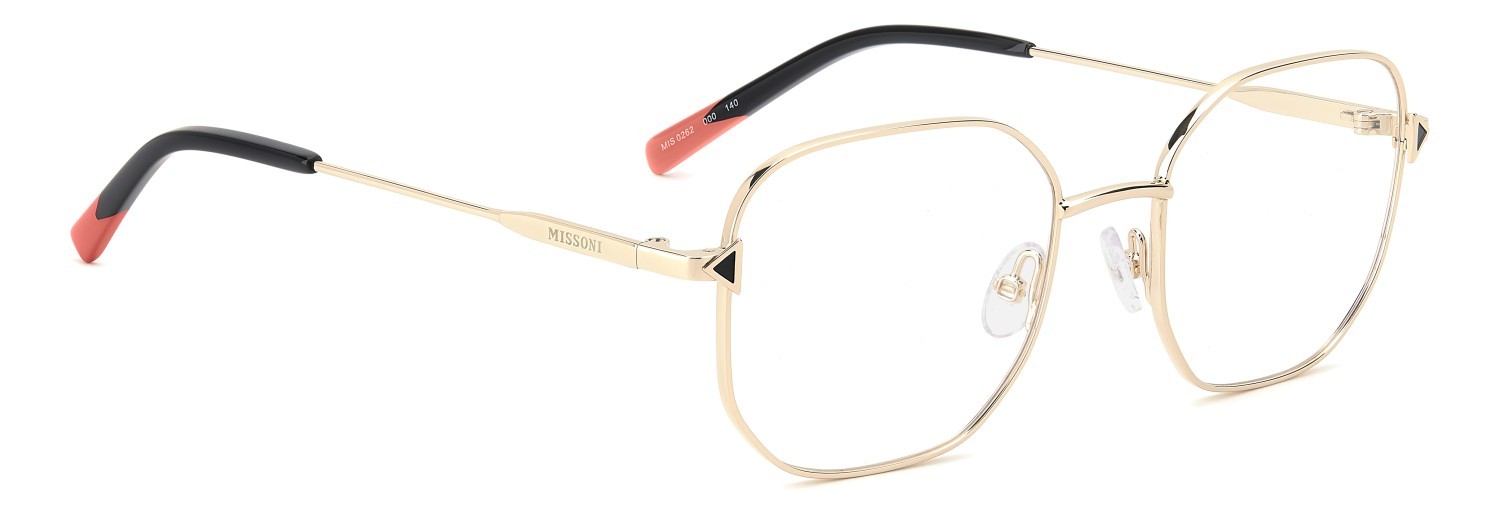 Occhiali da vista Missoni Mis 0262 110075 000 colore rose gold forma quadrato 