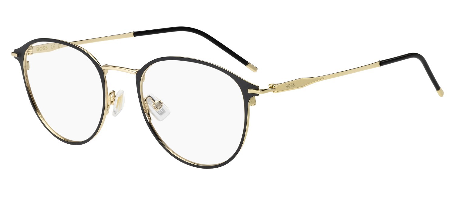 Eyeglasses Hugo Boss 1867 110083 I46 color matte black gold shape pantos 